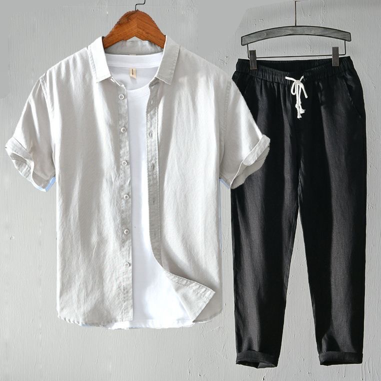 Linen Shirt Breathable - منخفض للغاية حقًا! صفقة رائعة! قميص
