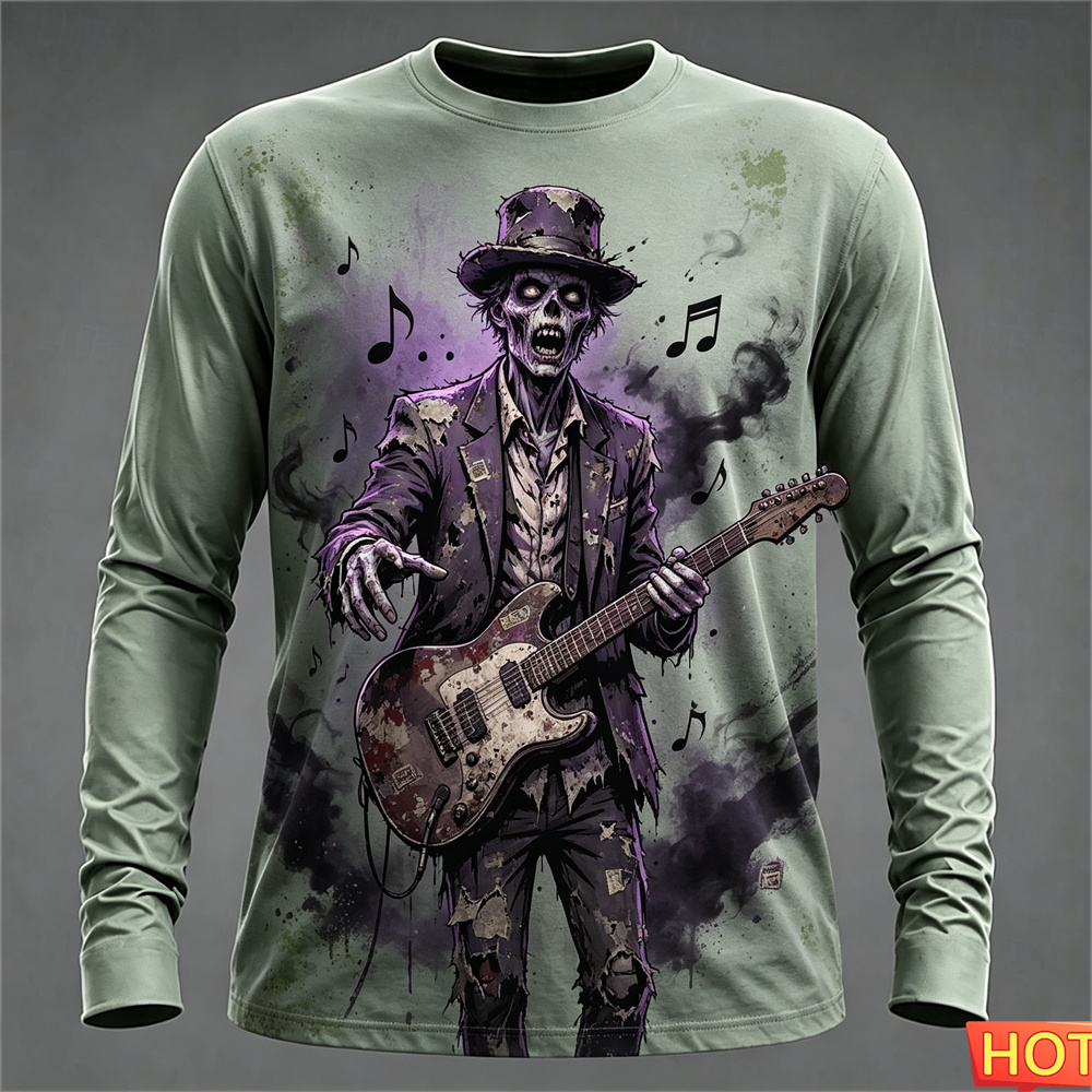قمصان رجالية بأكمام طويلة لفصل - مراجعة Tee Graphic Print وسعره