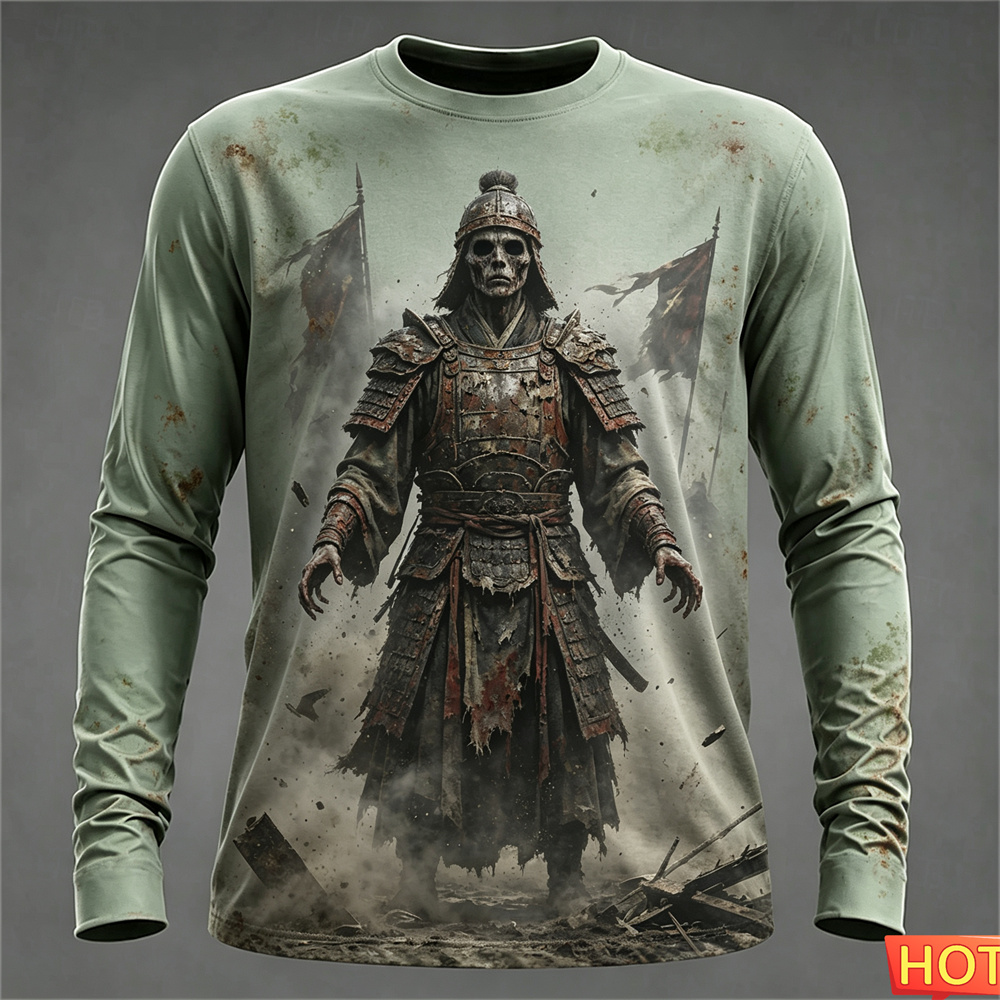 قمصان رجالية بأكمام طويلة لفصل - مراجعة Tee Graphic Print وسعره